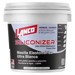 LANCO - Masilla Elastomérica Siliconizer Blanco 1L