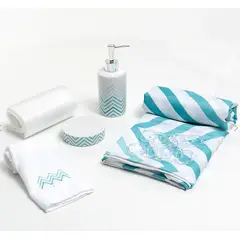 DORAL - Set Cortina De Baño 6 Piezas Mashini Huasco