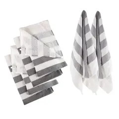 GENERICO - Paño Cocina Absorbente 70x40cm Rayado Algodón 78g Pack 6u
