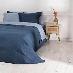 MASHINI - Set Quilt Cordoba + Sábanas 1.5 Plazas Microfibra Quilt liso