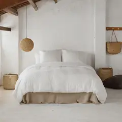 NATURALINO - Funda Plumón Lino Grueso Blanco King