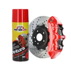 MOTORLIFE - Pintura Alta Temperatura Para Caliper Rojo 400ml