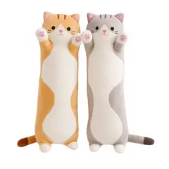 GARSIL - Cojín Almohada Kawaii Peluche Largo De Gatito Suave de 90 cm