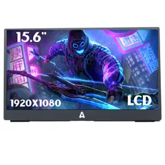 AUDIOTEK - Monitor Gamer Portátil 15.6 Full Hd Parlantes Lcd 60 Hz