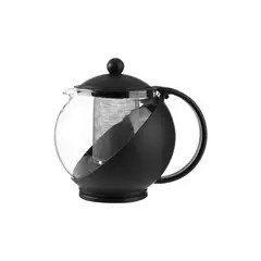 SECRET DE GOURMET - Tetera Con Filtro 1,25 Lt Vidrio - Negro - Tamano Unico