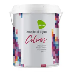 PASSOL - Esmalte al Agua color Rojo Colonial mate 1 galón