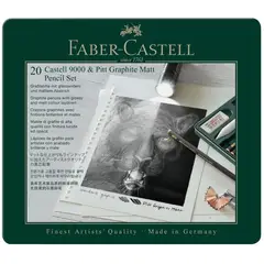 FABER-CASTELL - Lápices Grafito Mate & Castell 9000 (20 pzas)