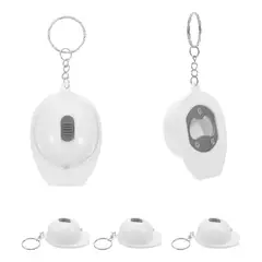 GENERICO - 10 X Llavero Destapador De Botella + Linterna, Casco Blanco