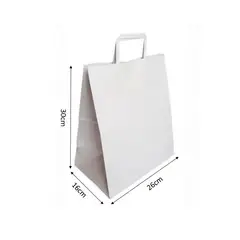 GENERICO - Bolsas de Papel Blancas 26x16x30 por 20 unidades…