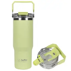 BUFFER FLASK - Vaso Tumbler Termico Botella Agua Buffer Inox 830 ml - Verde lima