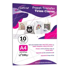 CURSOR - Papel Transfer Telas Claras 10 Hojas A4