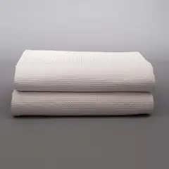 TEXTIL SUPER - COLCHA PIQUE WAFFLE BLANCO 1 PLAZA