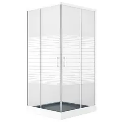 GENERICO - SHOWER DOOR 80x80x195 CUADRADO TRANSPARENTE