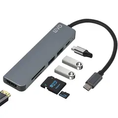 LEVO - Hub USB-C Adaptador Multipuerto 6 en 1 Macbook Windows