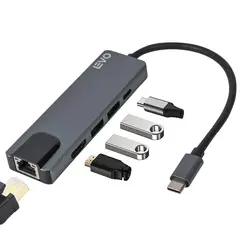 LEVO - Hub USB-C Adaptador Multipuerto 5 en 1 Macbook Windows