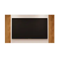 EXIT - Panel TV Regulable 120-160 cm Fresno Blanco Marfil Canela hasta 50