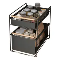 RAGNAR - Organizador Multifuncional Con Dos Cajones Deslizante Metal.