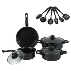 CARIBEE - Batería Ollas Cocina Y Utensilios 13 Piezas Antiadherentes
