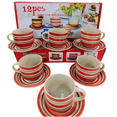 CARIBEE - Set De Tazas 12 piezas Colores