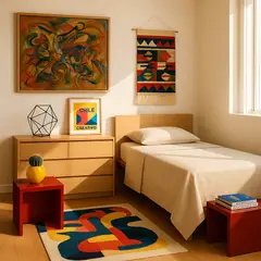 ARMONIA - Ropa de cama 1 plaza Twin 144 hilos motivo beige