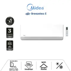 MIDEA - Aire Acondicionado 9.000 BTU - Inverter Breezeless Wifi