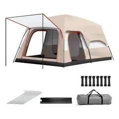 KUANGYE - Carpa Camping Tienda Familiar 8 A 12 Personas Impermeable