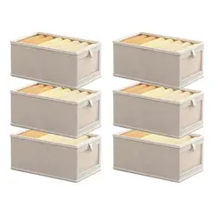 EVERSO - Set De 6 Cajas Organizadoras Plegables Closet Ropa