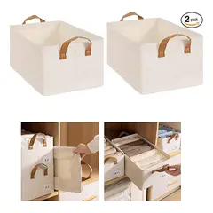 EVERSO - Set De 6 Cajas Organizadoras Plegables Closet Ropa