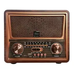 MLAB - Radio Portátil Bluetooth Retro Vennetian Usb Am Fm