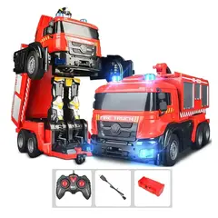 GENERICO - Auto A Control Remoto Transformer Bombero Lanza Agua