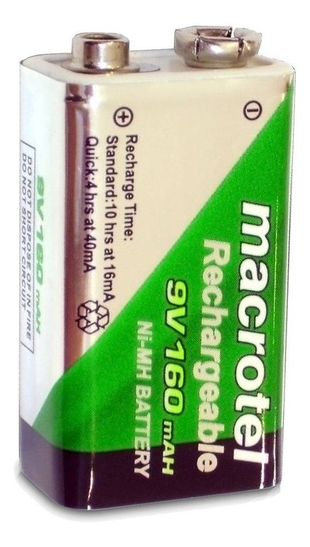 Pilas Recargable Bateria De 9v/290mah Mw-9160