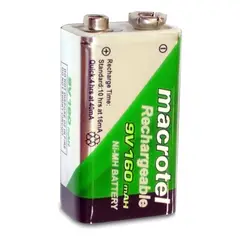 MACROTEL - Pilas Recargable Bateria De 9v/290mah Mw-9160