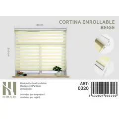 ANGELES DEL HOGAR - CORTINA ROLLER DIA Y NOCHE 180X240 CM