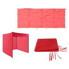 GENERICO - Lateral o Pared Para Toldo Araña 3x3 Liso en Rojo