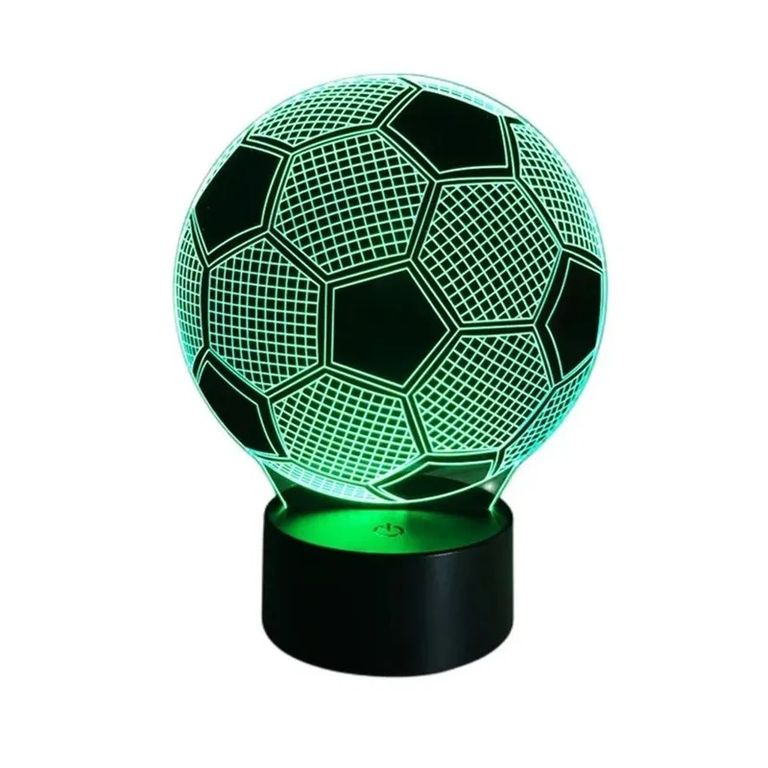 3d Balón De Fútbol Luz De Noche Lampara Led Escritorio