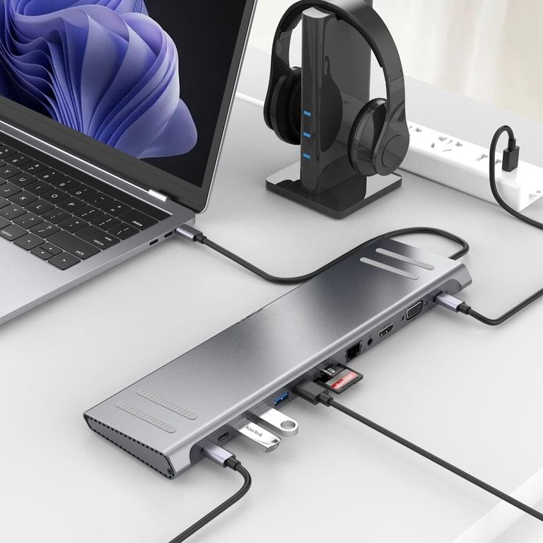 Adaptador Multifunción 14 En 1 Docking station USB-C 9199A