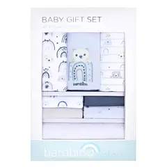 BAMBINO - Pack 12 Piezas Mantas Toallas Mudador Bebe - Azul