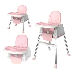 GENERAC - Silla De Comer Asiento Plegable Para Niños 4 En 1 Color Rosa