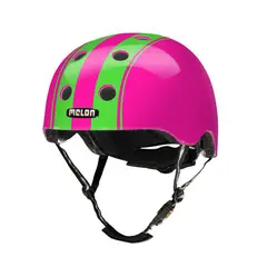 MELON - Casco para Ciclismo Urbano Double Green Pink ML