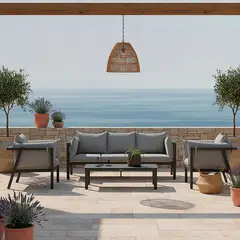 ROSEN - Set de Living de Terraza Turqueta Gris