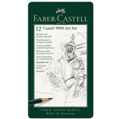 FABER-CASTELL - Lápices Grafito 9000 (8B-2H) 12 ud