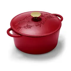 TCHIBO - Olla De Fierro Fundido Redonda Rojo