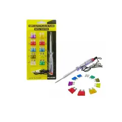 GENERICO - Kit Fusibles Automotriz + Probador De Corriente 11 Piezas