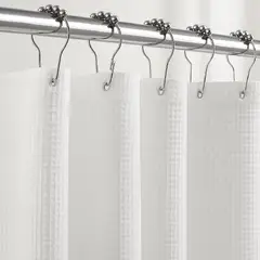 HOME LOGICS - Cortina Baño Waffle 180 x 183 cm White 1 un