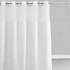 HOME LOGICS - Cortina Baño Waffle Con Forro 180x183 Cm White