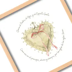 LAFANTINA - CUADRO RELIGIOSO CORAZÓN Y ORACIÓN GLORIA AL PADRE