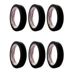 USATAPE - Cinta Enmascarar Masking Tape Color 18mmx20m 6 Unid - Negro