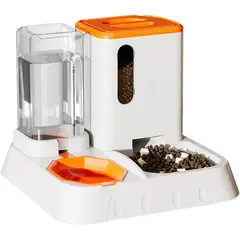 ANIMAL - Comedero Y Bebedero Automático Para Gatos Y Perros Naranjo
