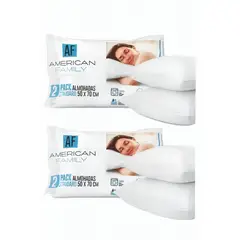 CANNON - Pack 4 Almohadas American Family 50x70 Hipoalergénicas