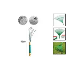 GENERICO - Rastrillo Para Cesped Jardineria 15 X 42 Cm